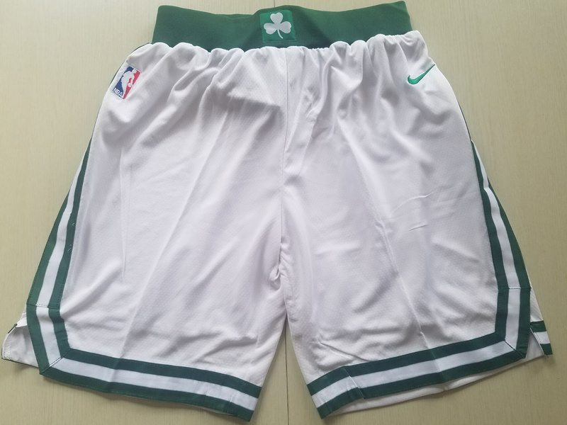 2018 Men NBA Nike Boston Celtics white shorts->->NBA Jersey